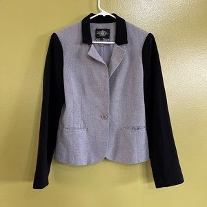 Rachel Roy Color Block Black and Gray Blazer